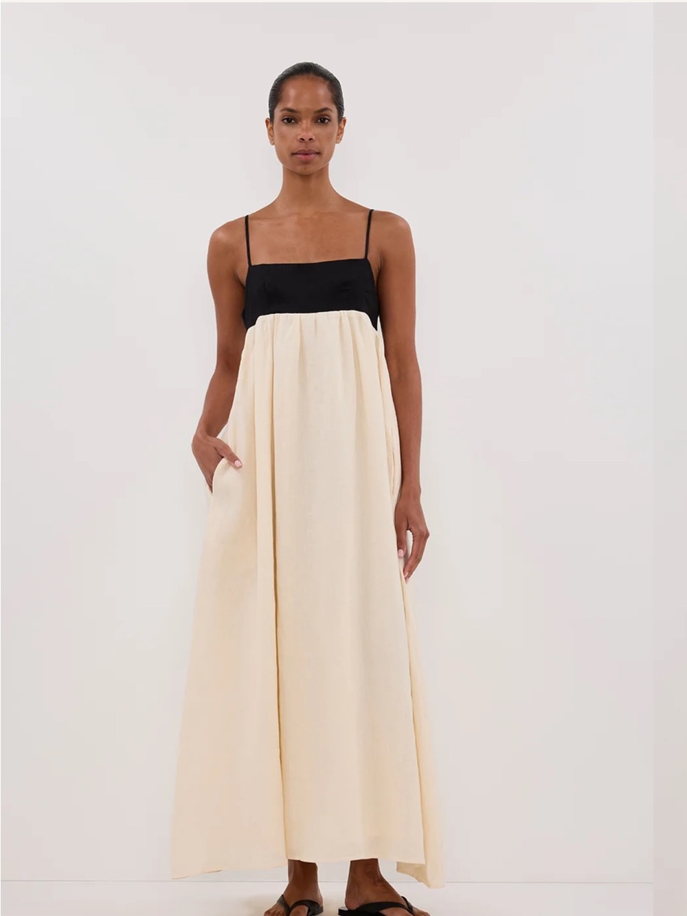DISSH Elena Buttermilk Linen Maxi Dress NWT- US6